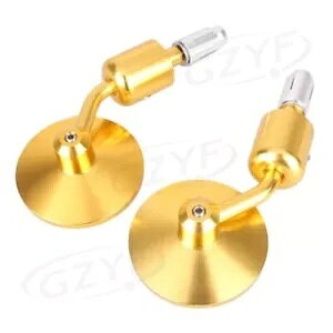 7/8C` o[Gh Ar[~[ I[goC Eh {o[ JtF [T[ S[h I[goCp- 7/8" Bar End Rear View Mirror Motorcycle Round for Bobber Cafe Racer Gold Motorcycle-