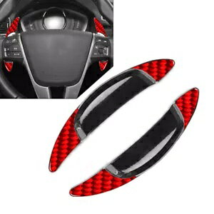 bhXeAOzC[VtgbJ[GNXeV{{ S60 V60 XC60 XC90 2018-2023- Red steering wheel shift rocker extension for Volvo S60 V60 XC60 XC90 2018-2023-