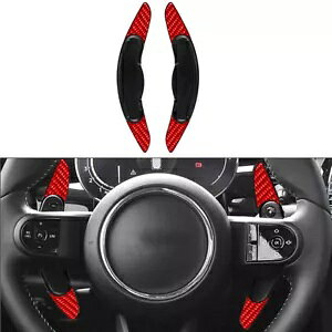 ԂXeAOzC[VtgbJ[GNXeV BMW ~jN[p[ F54 F55 F57 F60- Red steering wheel shift rocker extension for BMW Mini Cooper F54 F55 F57 F60-