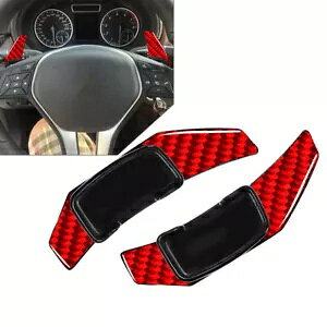 ZfXxc A B C CLA GLK SLK NXp̐ԂXeAOzC[VtgbJ[GNXeV- Red steering wheel shift rockers extension for Mercedes Benz A B C CLA GLK SLK class-