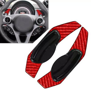 ZfXxcX}[gtH[c[tH[tH[p̐ԂXeAOzC[VtgbJ[GNXeV- Red steering wheel shift rockers extension for Mercedes Benz Smart Fortwo Forfour-