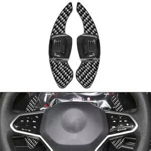 VW St | WFb^ eBOA pT[gpubN XeAO zC[ Vtg bJ[ GNXeV- Black steering wheel shift rocker extension for VW Golf Polo Jetta Tiguan Passat-