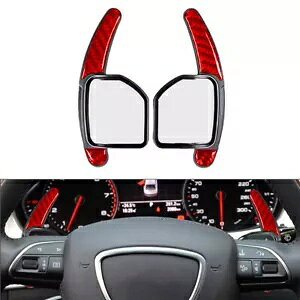 ԂXeAOzC[VtgbJ[GNXeVAEfB A3 A4 A5 A6 A8 Q5 Q7 S5 S6- Red steering wheel shift rocker extension for Audi A3 A4 A5 A6 A8 Q5 Q7 S5 S6-