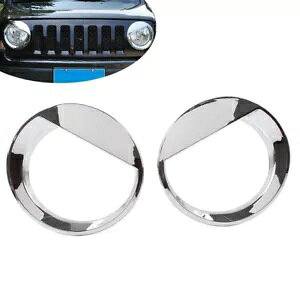 AO[o[h X^C wbhCg Jo[ Xgbv W[v pgIbg 11-17 N[p Angry Bird Style Headlight Cover Strip for Jeep Patriot 11-17 Chrome-