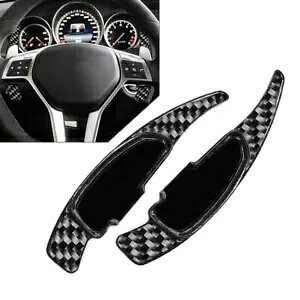 ZfXxc A C E CLA NX AMG pubNXeAOzC[VtgphGNXeV- Black steering wheel shift paddles extension for Mercedes Benz A C E CLA Class AMG-