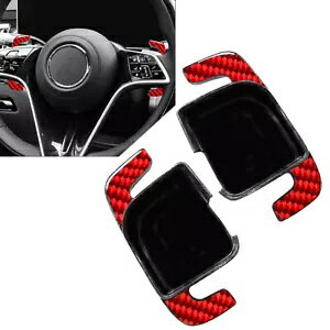 J[{t@Co[bhXeAOzC[VtgbJ[GNXeVAZfXxc W177 W206- Carbon fiber red steering wheel shift rockers extension for Mercedes Benz W177 W206-