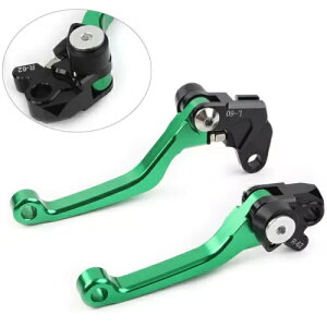 �N���b�`���o�[�n���h���o�[�u���[�L���o�[�I�[�g�o�C�O���[���X�Y�L RM125 RM250 RM85- Clutch lever handlebar brake lever motorcycle green for Suzuki RM125 RM250 RM85-