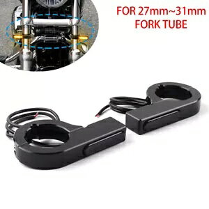 ubNI[goCLEDtH[NCWP[^[CgAAo[An[[c[Op- Black Motorcycle LED Fork Indicator Light, Amber, For Harley Touring-