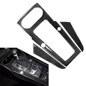 3 J[{t@Co[Ci[MAVtg{bNXplJo[gAEfB A3 2014-2018 15- 3PCS Carbon Fiber Inner Gear Shift Box Panel Cover Trim for Audi A3 2014-2018 15-