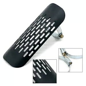 GL][XgpCvpՔMJo[ANvtq[veNVAjo[TubN- Heat shield cover for exhaust pipe, heel protection with clamp, universal black-