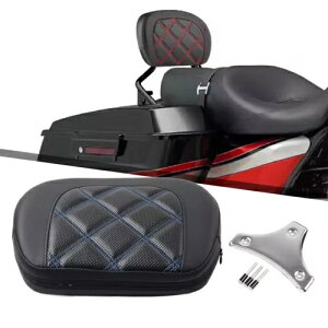 n[[[hXg[gOChpu[pbZW[V[V[o[obNXgpbh}Eg- Blue Passenger Sissy Bar Backrest Pad Mount For Harley Road Street Glide-