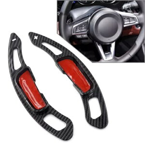 XeAOzC[VtgbJ[GNXeV }c_ 3 6 CX-3 CX-4 CX-5 ubN ABS yA- Steering Wheel Shift Rocker Extension for Mazda 3 6 CX-3 CX-4 CX-5 Black ABS Pair-