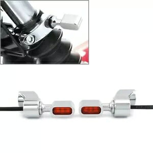 n[[ FXR _Ci OChpOփtH[N CWP[^[ Cg N[ + IW- Front Wheel Fork Indicator Light for Harley FXR Dyna Glide Chrome + Orange-