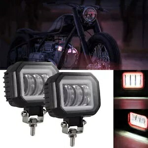` LED [NCgo[ 12V 24V |[^uwbhCgI[goC- Square LED Work Light Bar 12V 24V Portable Headlights Motorcycle-