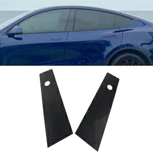 2 Ԃ̃hAR|XggeXf Y 2020-2022- 2pcs Car Door Window Column Post Trims for Tesla Model Y 2020-2022-
