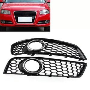N[ tg op[ njJ bV Jo[ AEfB A3 8P 2009-2013-p Chrome Front Bumper Honeycomb Mesh Cover for Audi A3 8P 2009-2013-