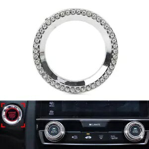 X^[gGW_΃{^_ChJo[gz_VrbN 10 - Start Engine Ignition Button Diamond Cover Trim For Honda Civic 10th Generation-