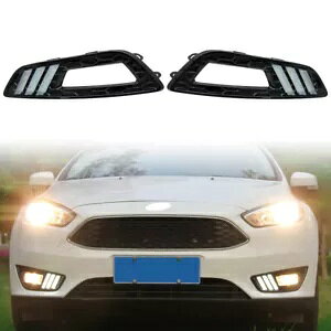 2x LED �f�C�^�C�������j���O���C�g �f�C�^�C�������j���O���C�g�C���W�P�[�^�[ DRL �t�H�[�h �t�H�[�J�X 2015 2016- 2x LED daytime running light daytime running lights indicator DRL for Ford Focus 2015 2016- �y���s�A