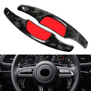 }c_ 3 2020-2021 pbJ[{t@Co[XeAOzC[VtgphGNXeV Forged Carbon Fiber Steering Wheel Shift Paddle Extension for Mazda 3 2020-2021-