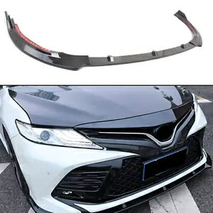�g���^ �J���� 2018 SE�p�ԃt�����g�X�|�C���[���b�v�J�o�[�g����3��- 3x Car Front Spoiler Lip Cover Trims for Toyota Camry 2018 SE- �y���s�A���i�z