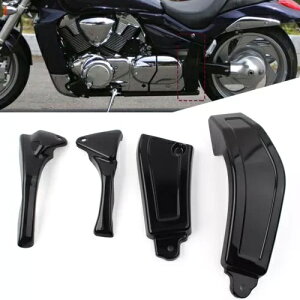 �t���[���J�o�[ 4�s�[�X �u���b�N�V���C�j�[ �X�Y�L�u���o�[�h M109 M109R-�p Frame Cover 4-Piece Black Shiny for Suzuki Boulevard M109 M109R- �y���s�A���i�z
