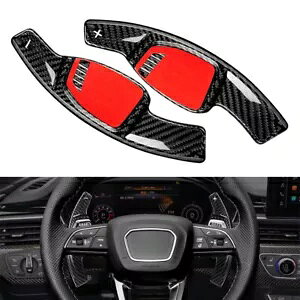 VtgbJ[GNXeVbXeAOzC[J[{t@Co[AEfB RS5 RS7 2021- Shift rocker extension forged steering wheel carbon fiber for Audi RS5 RS7 2021-