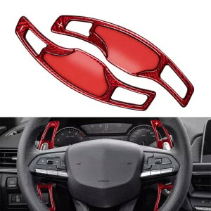 ԂXeAOzC[VtgbJ[GNXeVbJ[{t@Co[LfbNCT5- Red Steering Wheel Shift Rocker Extension Forged Carbon Fiber For Cadillac CT5-