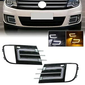 2xLED �f�C�^�C�������j���O���C�g�f�C�^�C�������j���O���C�g�C���W�P�[�^�[ DRL VW �e�B�O�A�� 2013 2014 2015 2016- 2xLED daytime running light daytime running lights indicator DRL for VW Tiguan 2013 2014 2015 2016- �y��