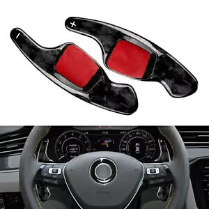 VW eBOA St 7 pbJ[{t@Co[XeAOzC[VtgbJ[GNXeV- Forged carbon fiber steering wheel shift rocker extension for VW Tiguan Golf 7-
