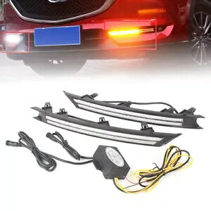 2x LED DRL fC^CjOCg tHOfCCg ^[t }c_ CX-5 CX5 2017-2018- 2x LED DRL daytime running light fog daylight W / turn for Mazda CX-5 CX5 2017-2018-