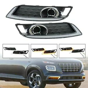 2x LED fC^CjOCgfC^CjOCgCWP[^[ DRL q_C 2020 21 22 23- 2x LED daytime running light daytime running lights indicator DRL for Hyundai Venue 2020 21 22 23-