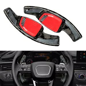 XeAOzC[VtgbJ[GNXeVbJ[{t@Co[AEfB RS5 RS7 2021- Steering wheel shift rocker extension forged carbon fiber for Audi RS5 RS7 2021-