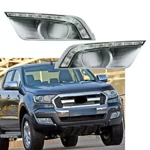 2x PF LED fC^C jO Cg fC^C jO Cg DRL tH[h W[ 2015 2016- 2x single color LED daytime running light daytime running lights DRL for Ford Ranger 2015 2016-