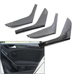 CeAhAA[XgJo[g VW St 6 2009-2013 J[{t@Co[ubN 4 - Interior door armrest cover trim for VW Golf 6 2009-2013 carbon fiber black 4pcs-
