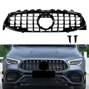 ubN GT R X^C tg O gbv WG[^[ O xc CLA C118 CLA180 2020+-p Black GT R Style Front Grill Top Radiator Grill for Benz CLA C118 CLA180 2020+-