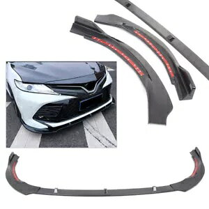3 x J[{t@Co[ԃtgX|C[bvXvb^[g^J 2018 SE- 3 x Carbon Fiber Car Front Spoiler Lip Splitter for Toyota Camry 2018 SE-