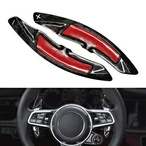 |VF }JpXeAO zC[ Vtg bJ[ GNXeVbJ[{t@Co[- Steering wheel shift rocker extension forged carbon fiber for Porsche Macan-