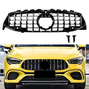 Vo[ GT R X^C tg O gbv WG[^[ O xc CLA C118 CLA180 2020+-p Silver GT R Style Front Grill Top Radiator Grill for Benz CLA C118 CLA180 2020+-