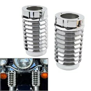 g tH[N u[c XC_[ Jo[ N[ tBbg n[[ cA[ [h Xg[g gC Retro Fork Boots Slider Covers Chrome FIT for Harley Tour Road Street Tri-