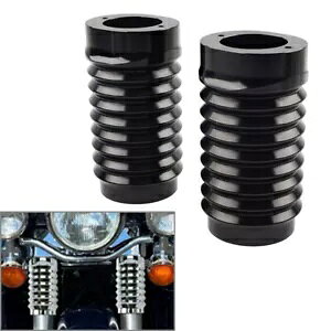 g tH[N u[c XC_[ Jo[ ubN n[[ cA[ [h Xg[g gC Retro Fork Boots Slider Covers Black for Harley Tour Road Street Tri-