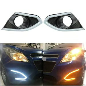 2x LED �f�C�^�C�������j���O���C�g �f�C�^�C�������j���O���C�g �E�C���J�[ DRL �V�{���[ �X�p�[�N 2013-2015 14- 2x LED daytime running light daytime running lights turn signals DRL for Chevrolet Spark 2013-2015 14- �y��