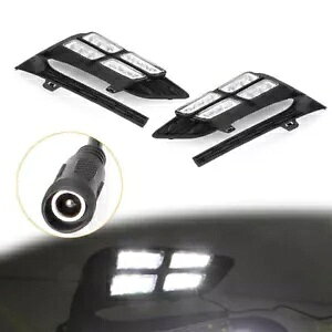 2x LED fC^CjOCg tHOv v zCg DRL V{[N[Y 2017 2018- 2x LED daytime running light fog lights lamp white DRL for Chevy Cruze 2017 2018-