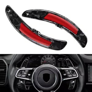 |VF JCGpXeAO zC[ Vtg bJ[ GNXeVbJ[{t@Co[- Steering wheel shift rocker extension forged carbon fiber for Porsche Cayenne-