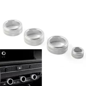 R\[ AC NC[g Rg[ {^ O Jo[ z_ VrbN 11th 22+ Vo[p- Console AC Climate Control Button Ring Cover for Honda Civic 11th 22+ Silver-