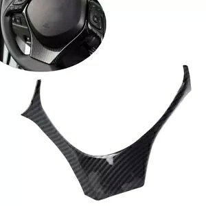J[{t@Co[ubNXeAOzC[g g^ CHR C-HR 2016-2023p- Carbon Fiber Black Decorative Steering Wheel Trim for Toyota CHR C-HR 2016-2023-
