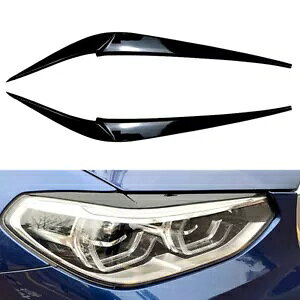 �w�b�h���C�g���т܂Ԃ��J�o�[ BMW X3 X4 G01 G02 2018-21 �u���b�N- Headlights eyebrows eyelid cover for BMW X3 X4 G01 G02 2018-21 black- �y���s�A���i�z