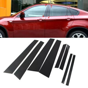 8 ̎Ԃ̃hAR BC RJo[Xgbv BMW X6 E71 2009-2014- 8pcs Car Door Window Column BC Column Cover Strips for BMW X6 E71 2009-2014-