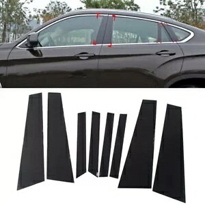 8x Ԃ̃hAR BC RJo[Xgbv BMW X6 F16 2015-2019 2018- 8x car door window column BC column cover strips for BMW X6 F16 2015-2019 2018-