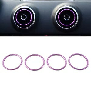 4x GARxgAEgbgCi[OgAEfB A1 S1 8X 2010-2018 p[v- 4x air condition vent outlet inner ring trim for Audi A1 S1 8X 2010-2018 purple-