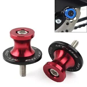 6 ~[g CNC XCORCXC_[}n MT-09 FZ09 2013-2022 I[goCbh- 6MM CNC Swinging Coils Slider for Yamaha MT-09 FZ09 2013-2022 Motorcycle Red-